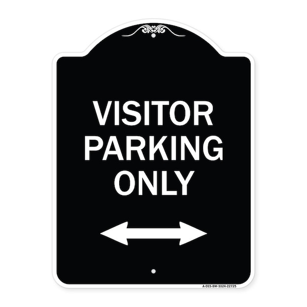 Signmission Visitor Parking Visitor Parking Heavy-Gauge Aluminum Architectural Sign, 24" x 18", BW-1824-22725 A-DES-BW-1824-22725 - main